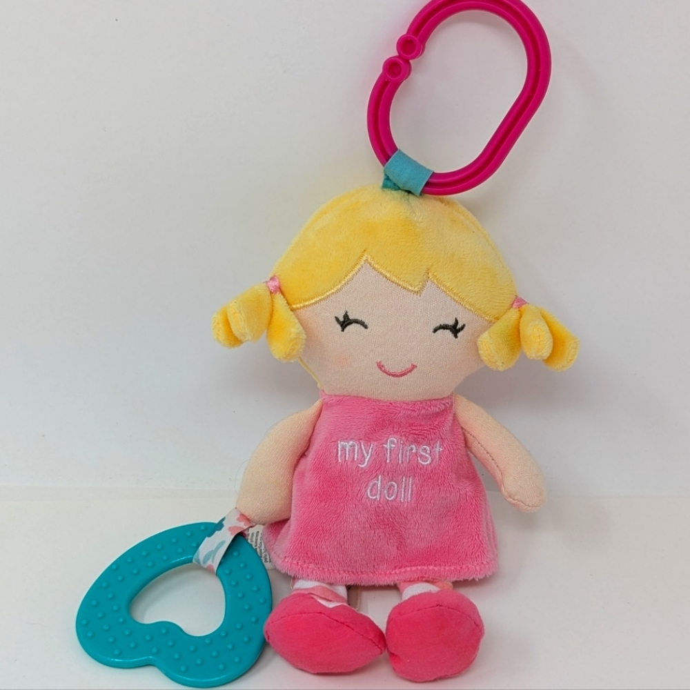 Carter's' My First Doll Blonde Rattle Teething Toy